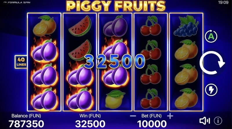 Piggy Fruits - combinación de cerditos y símbolos de frutas
